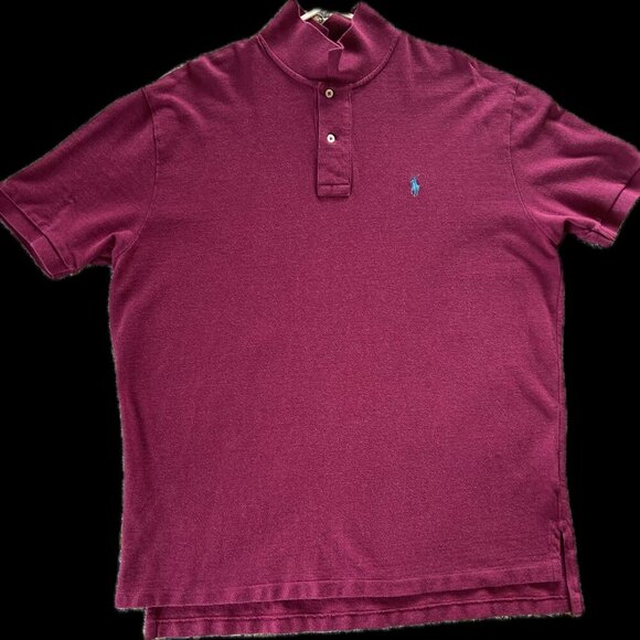 POLO Ralph Lauren Men's Berry Cotton Mesh/Piqué Knit Polo Shirt - Classic Fit XL - Picture 2 of 6
